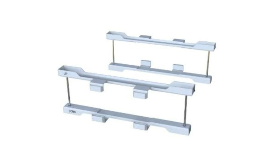 Soportes metálicos para apilar y fijar baterías de litio